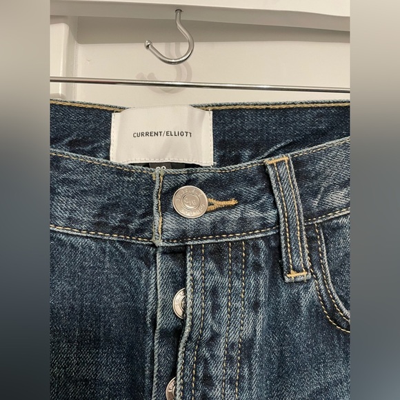 NWT CURRENT ELLIOTT
The Exposed Fly Vintage Cropped Slim Jeans | Denim blue - Picture 7 of 10